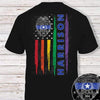 Police Flag Pride Month Thin Blue Line Personalized Police Shirt