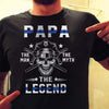 Police Grandpa The Man The Myth The Legend Thin Blue Line Personalized Police Shirt