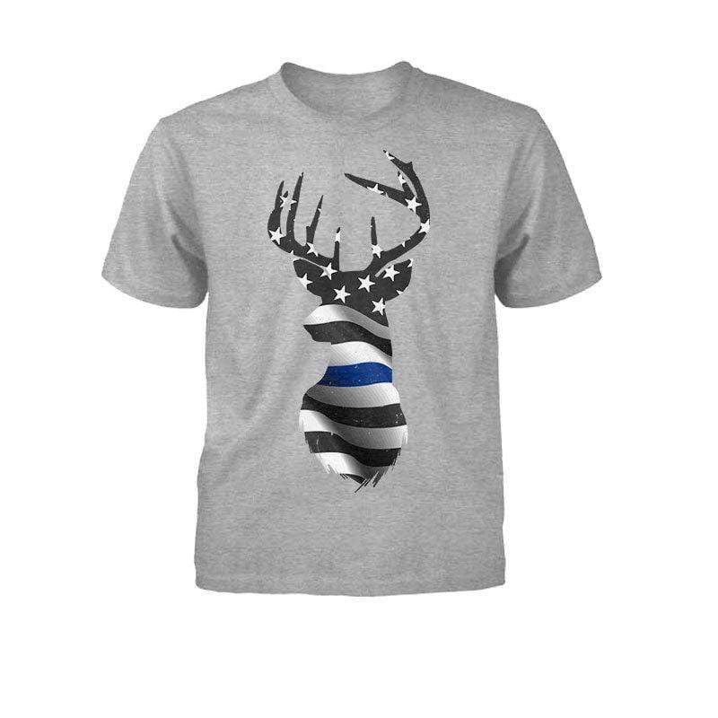 Police Hunting Wave Thin Blue Line Flag Shirt