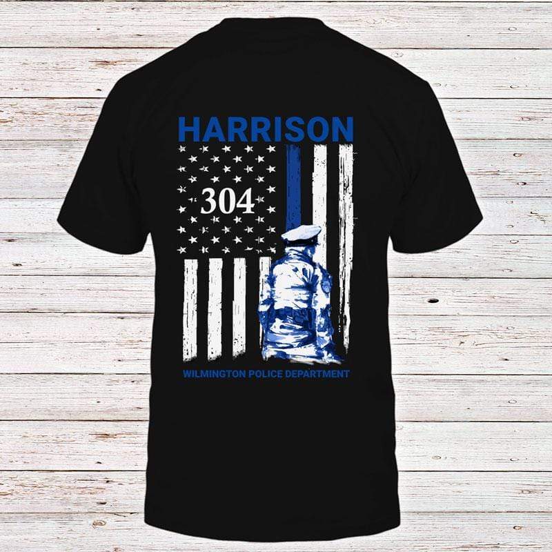 Police Name And Department Thin Blue Line Personalized Police Shirt
