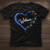 Police Thin Blue Line Heart Thin Blue Line Personalized Police Shirt