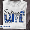 Police Wife Beautiful Patterns Thin Blue Line Personalized Police Shirt