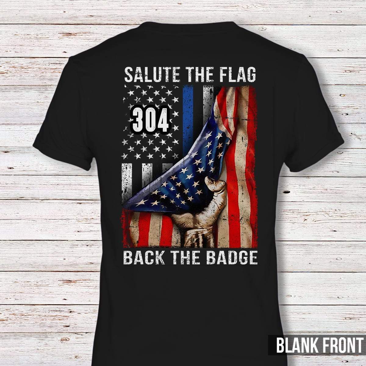 Salute The Flag Back The Badge Personalized Police Shirt
