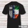 Sewing Thin Blue Line Irish Flag Personalized Police Shirt