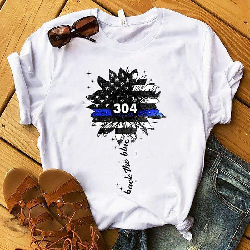 Sunflower Back The Blue Personalized Police Shirt