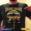 Daddy Shark Retro Personalized Police Shirt