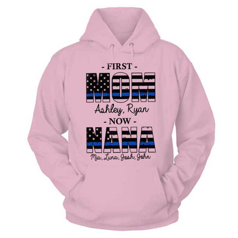 First Mom Now Nana Personalized Police Shirt