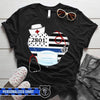 Flag Heart Police And Nurse Couple Thin Blue Line Personalized Shirt