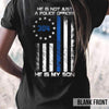 Not Just A Police Officer Police Mom Circle Star Thin Blue Line Personalized Police Shirt