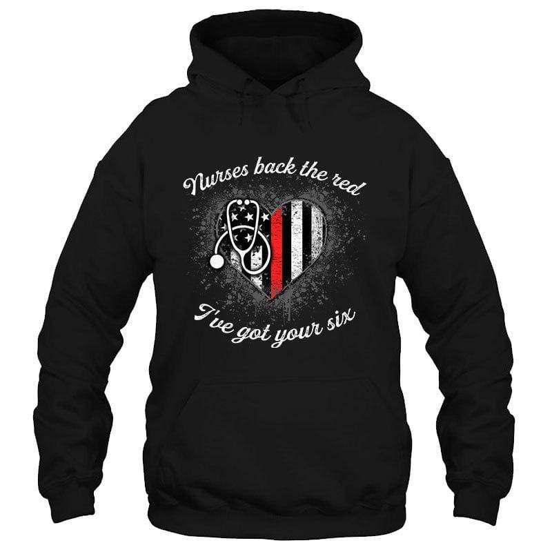 TRL - Nurses Back The Red Color Drop Thin Red Line Heart Shirt