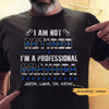 Police Not Retired Professional Grandpa Thin Blue Line Personalized Police Shirt