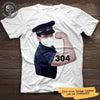 Strong Police Officer Thin Blue Line Personalized Police Shirt