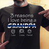 The Reasons I Love Being Grandpa Personalized Police Shirt