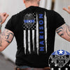 Thin Blue Line Police Name Thin Blue Line Shirt (Blank Front)