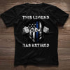 This Legend Has Retired Tearing Personalized Police Shirt