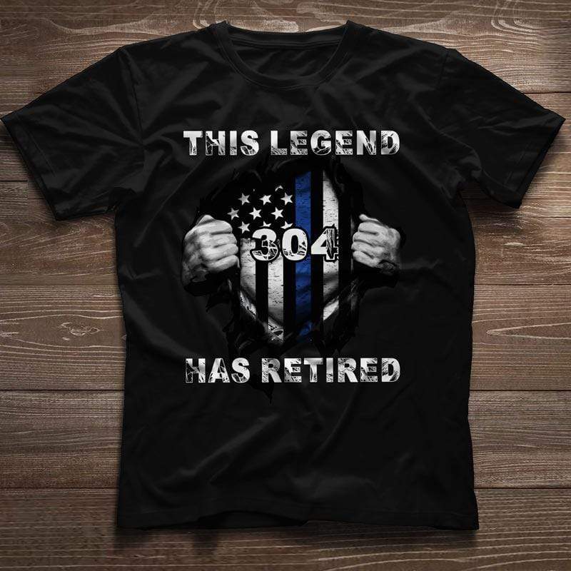 This Legend Has Retired Tearing Personalized Police Shirt