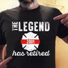 The Legend Has Retired Firefighter Logo Personalized Shirt