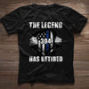 The Legend Has Retired Tearing Thin Blue Line Flag Personalized Police Shirt