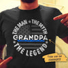 The Man The Myth The Legend Police Thin Blue Line Personalized Police Shirt