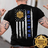 Thin Blue Line Deputy Sheriff Name Personalized Police Shirt (Blank Front)
