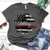 Thin Red Line Sunflower Name Personalized Shirt