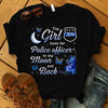 This Girl Loves Her Police Officer To The Moon And Back Thin Blue Line Personalized Police Shirt