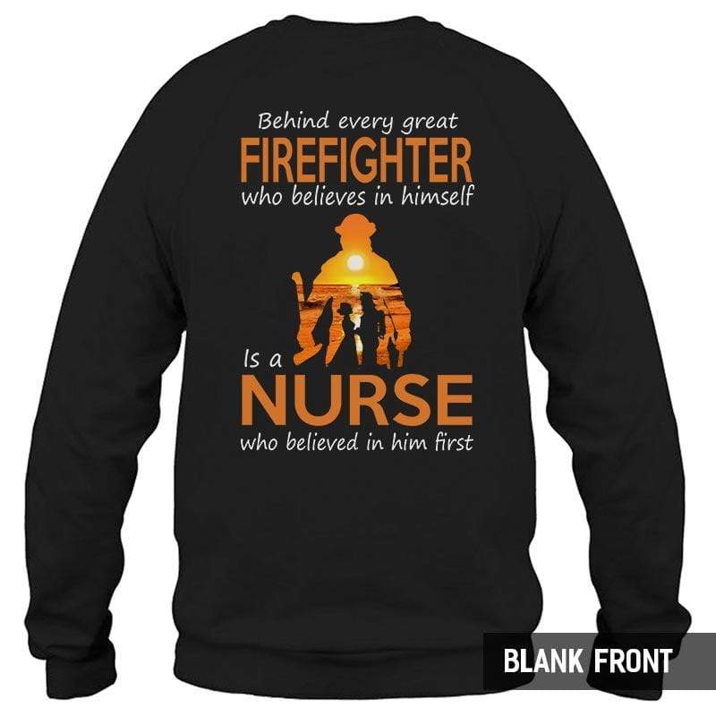 TRL - Behind Every Great Firefighter Is A Nurse Sunset Shirt