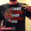 Husband Daddy Protector Hero Half Firefighter Emblem Personalized Shirt