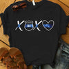 XOXO Police Badge Thin Blue Line Personalized Police Shirt
