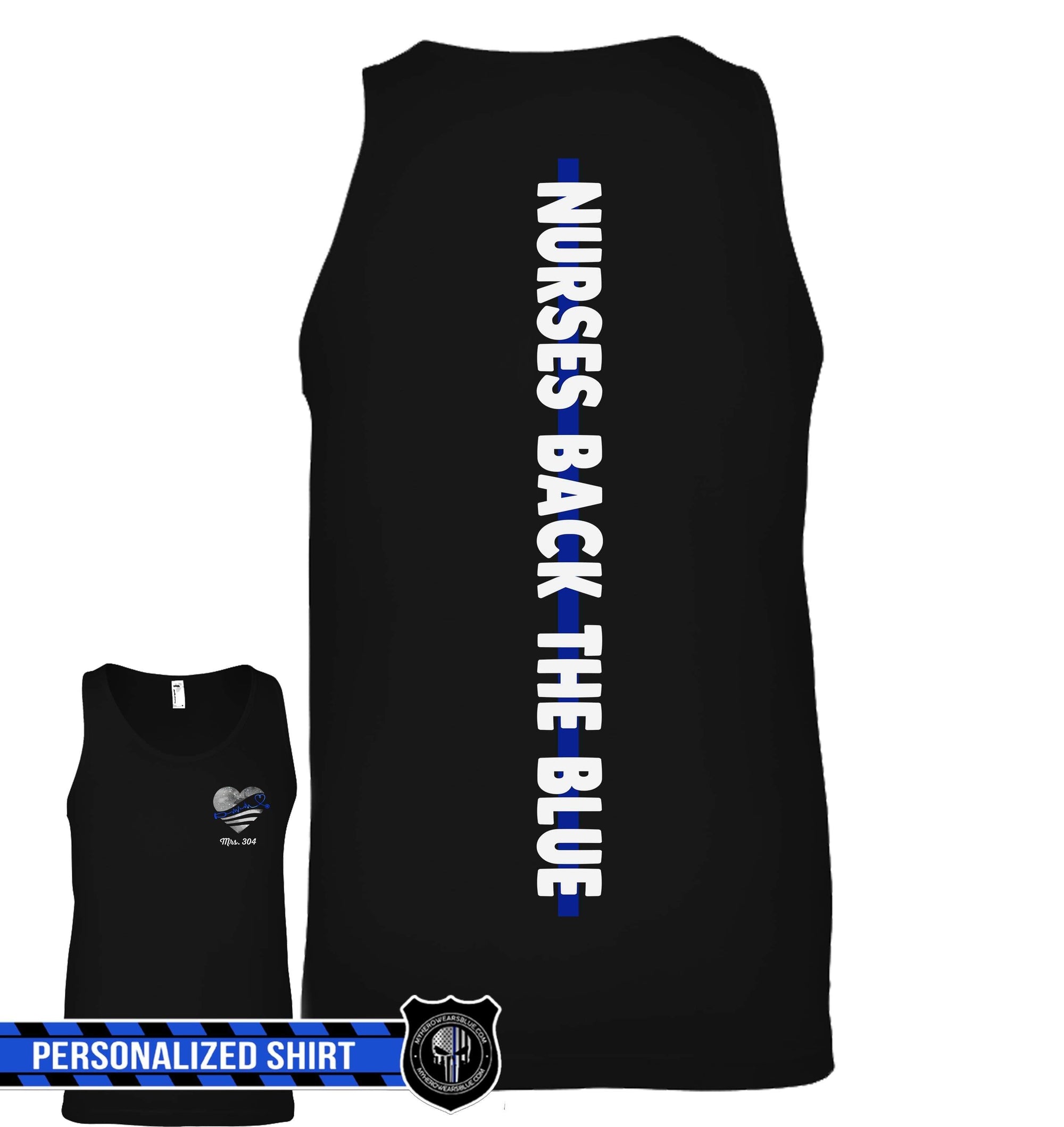 Personalized Tanktop - Support The Line - Nurse