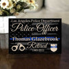 Wood Print 12"x8" - BEST SELLER Police Retirement Gift Personalized Thin Blue Line Wood Prints For Police Officers