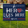 A Hero Lives Here Nurse Personalized Yard Sign